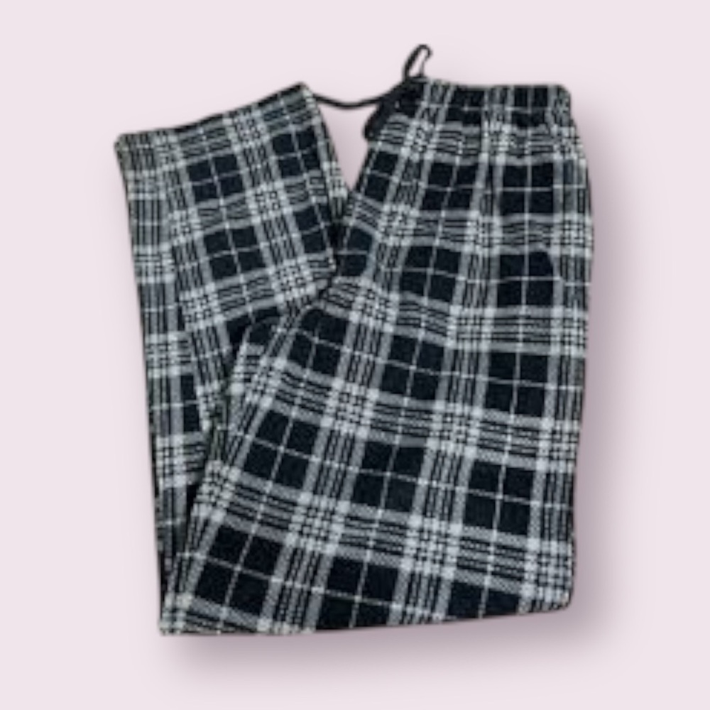 Stafford Black and White Plaid Sleep Pants